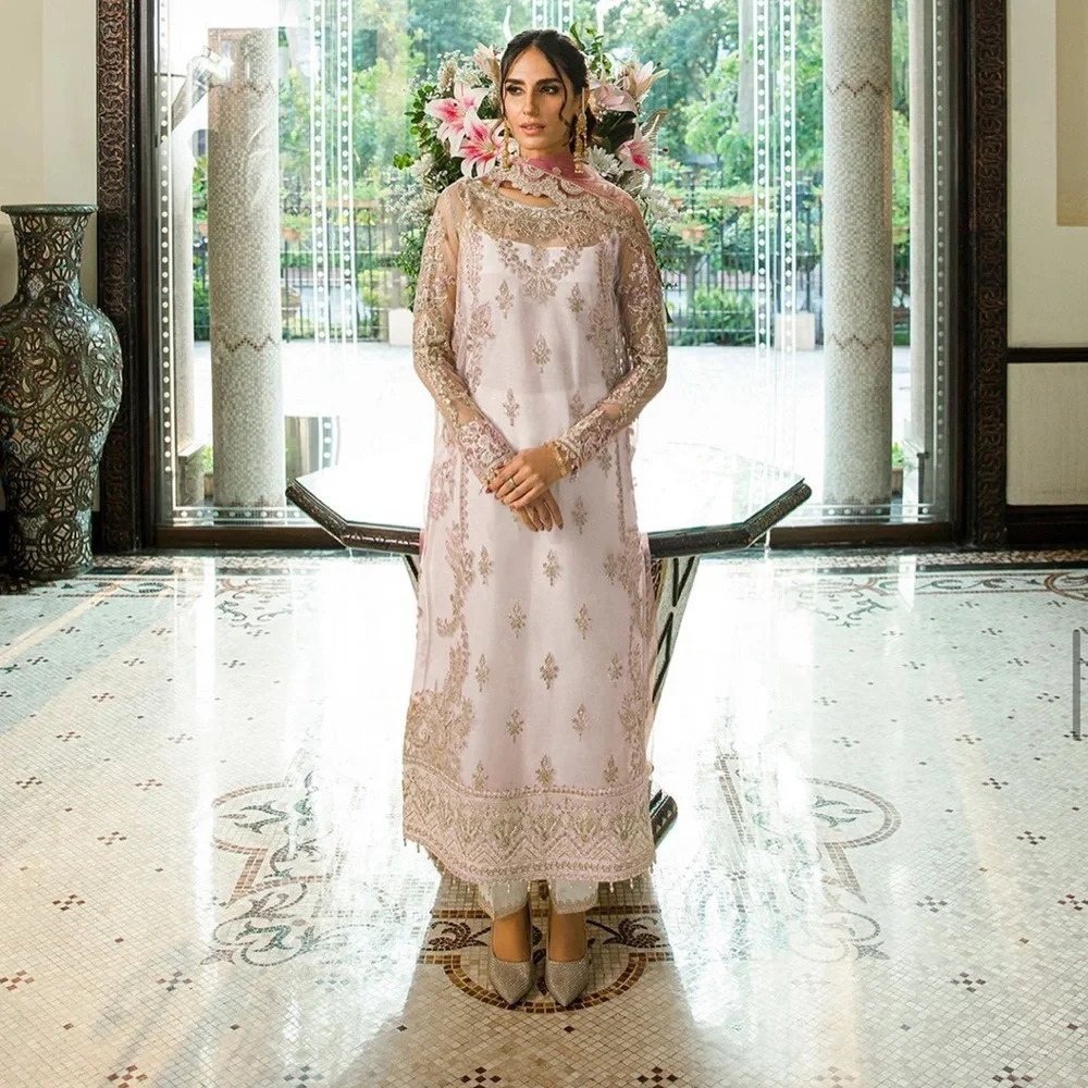 Three piece organza and tulle party wear